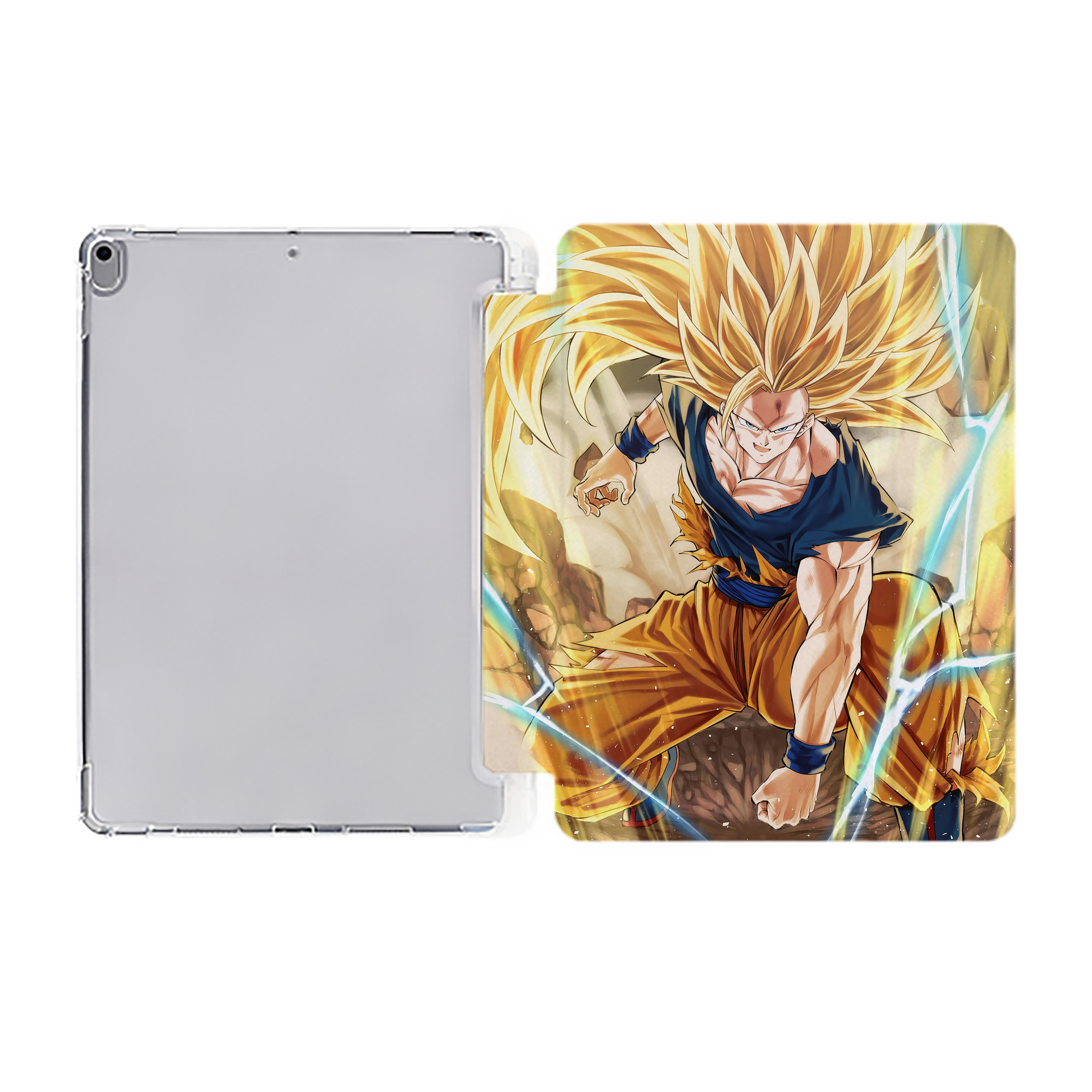 （画像用） ドラゴンボール DRAGON BALL IPad ケース ペン収納付き 三つ折りスタンド PUレザー×シリコン 対応機種9.5/10.5/10.9インチ